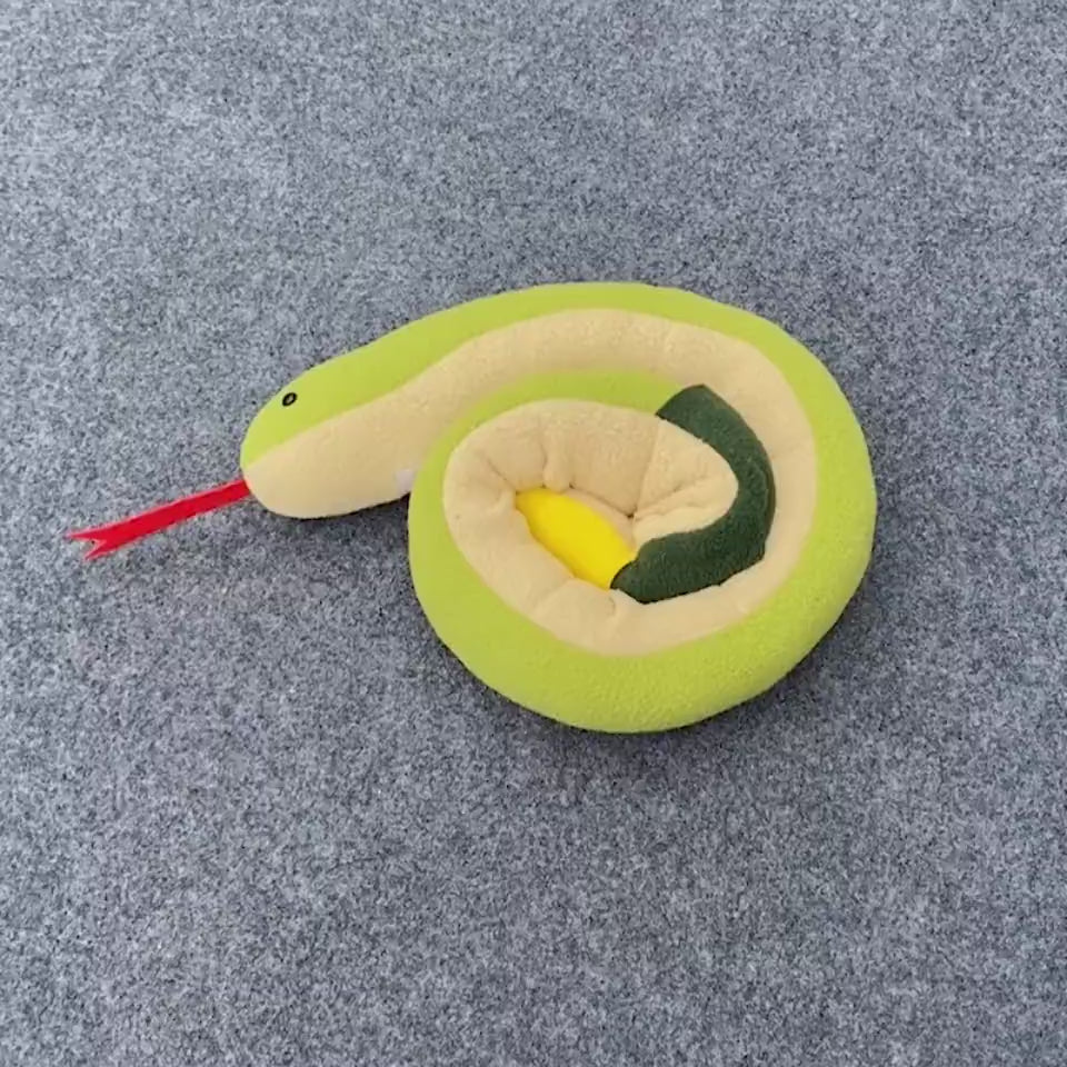 Snake Snuffle Mat for Dogs – Interactive Nosework Puzzle & Slow Feeder – Polar Fleece Enrichment Toy for Small to Large Breeds